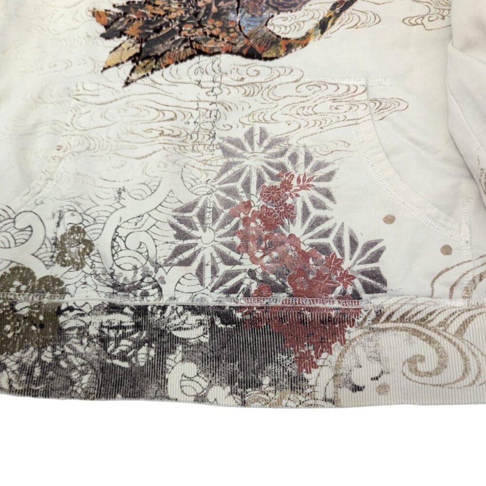 Lucky Brand Vintage Off-white Crane Pullover Hoodie - Picture 9 of 15